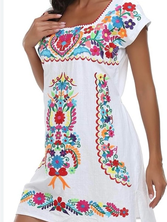 Yzxdorwj Dresses & Skirts - YZXDORWJ Mexican embroidered dress